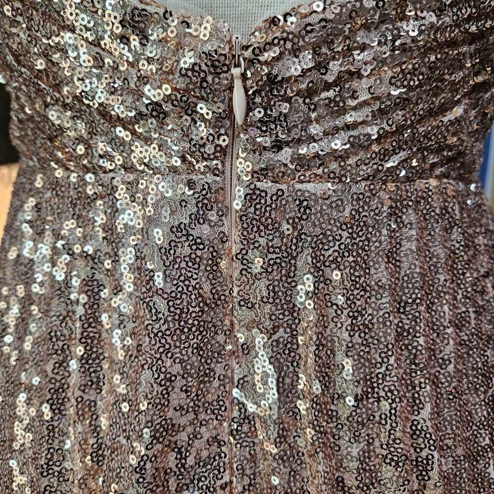 NWT LaDivine Dress gown party rose gold sequin formal Tagged- XS S *READ‎ - Picture 11 of 16